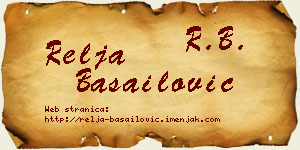Relja Basailović vizit kartica